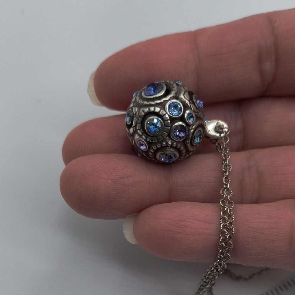 Brighton Halo Sphere Blue, Purple Silver Long Necklace - Picture 4 of 4